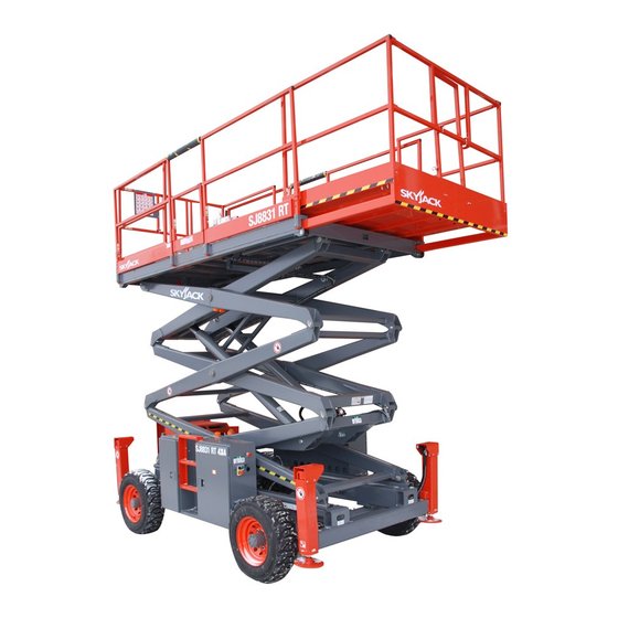 SkyJack SJ8831RT | 9.45m Diesel Scissor Lift Hire | Horizon Platforms